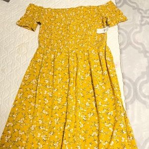 Floral yellow dress M